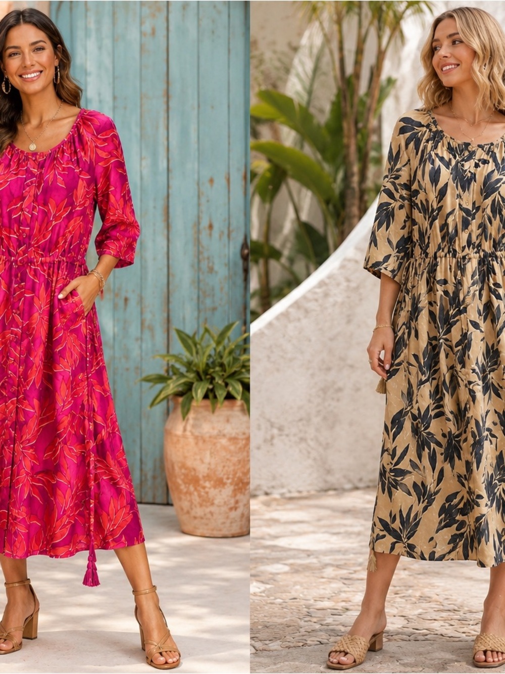 G by Giuliana Women’s Dress Lot of 2 Size Large Floral Print Midi Dresses Boho - Picture 4 of 4